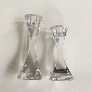 Villeroy &‎ Boch Clear Crystal Candle Holders Set